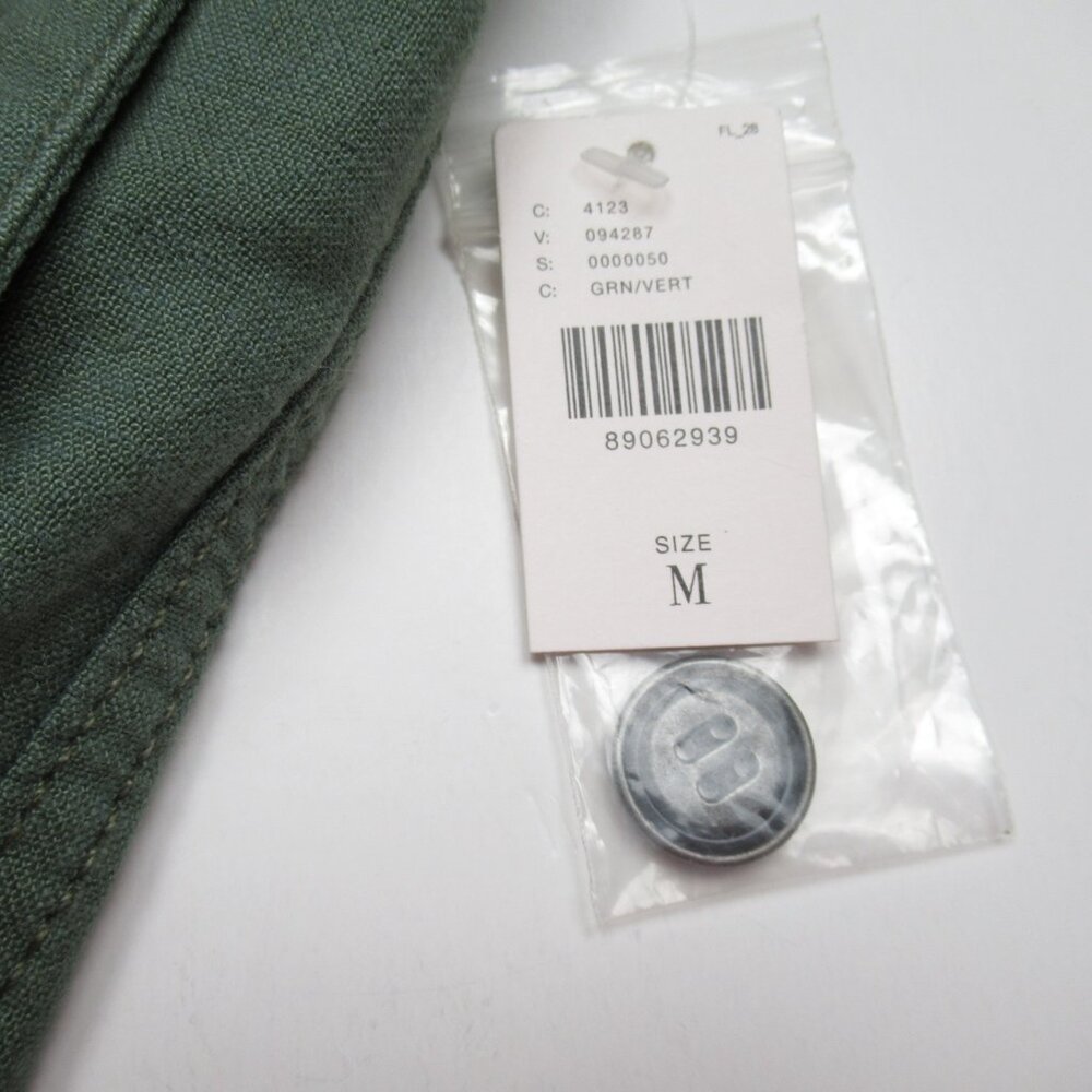 Anthropologie Pilcro Slim Linen Beach Cargo Pants Green M - Picture 11 of 11